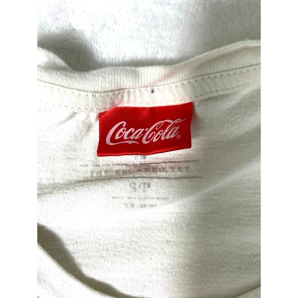 Coke Logo White Coca-Cola Graphic Tee Small - Picture 5 of 5